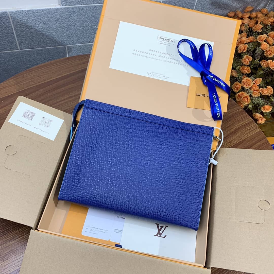Louis Vuitton Pochette Voyage MM Pouch Blue M30395 Replica
