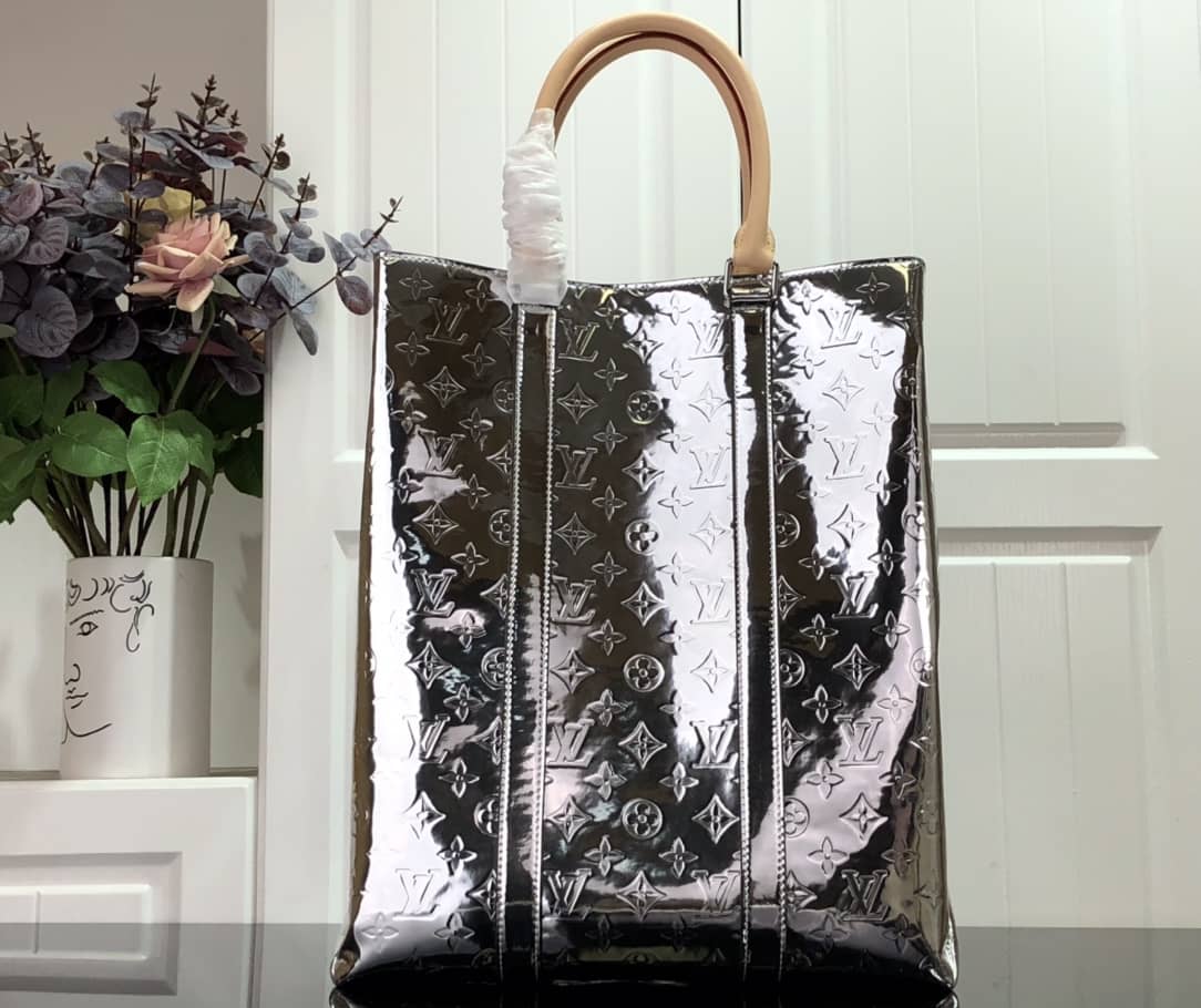 Louis Vuitton Sac Plat Monogram Mirror Coated Canvas Replica Bag