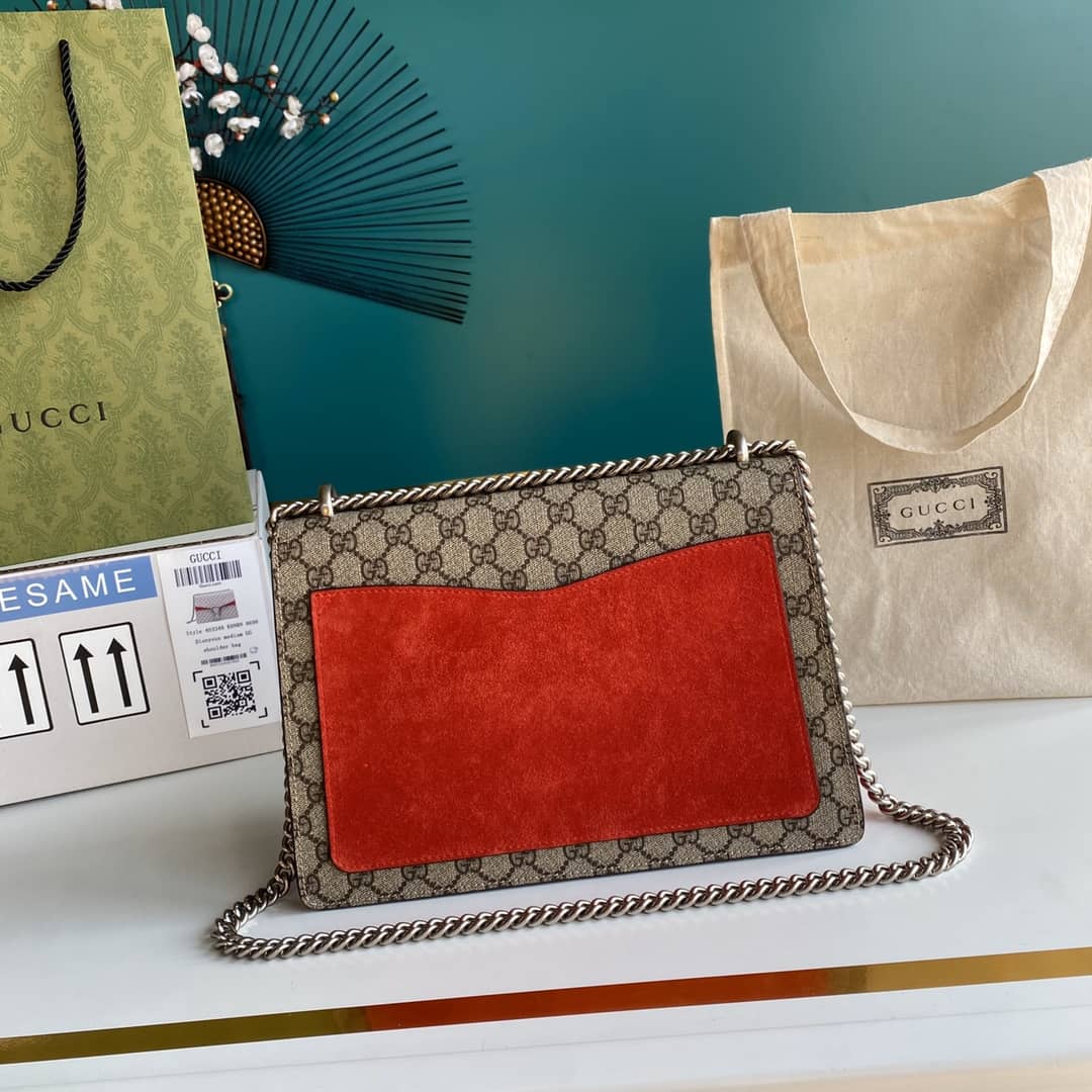 Gucci Dionysus Supreme Monogram Chain Medium Shoulder Bag Replica 403348