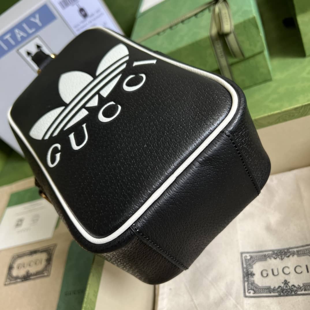 Gucci Adidas x Gucci Mini Top Handle Black 702387 Replica Clutch