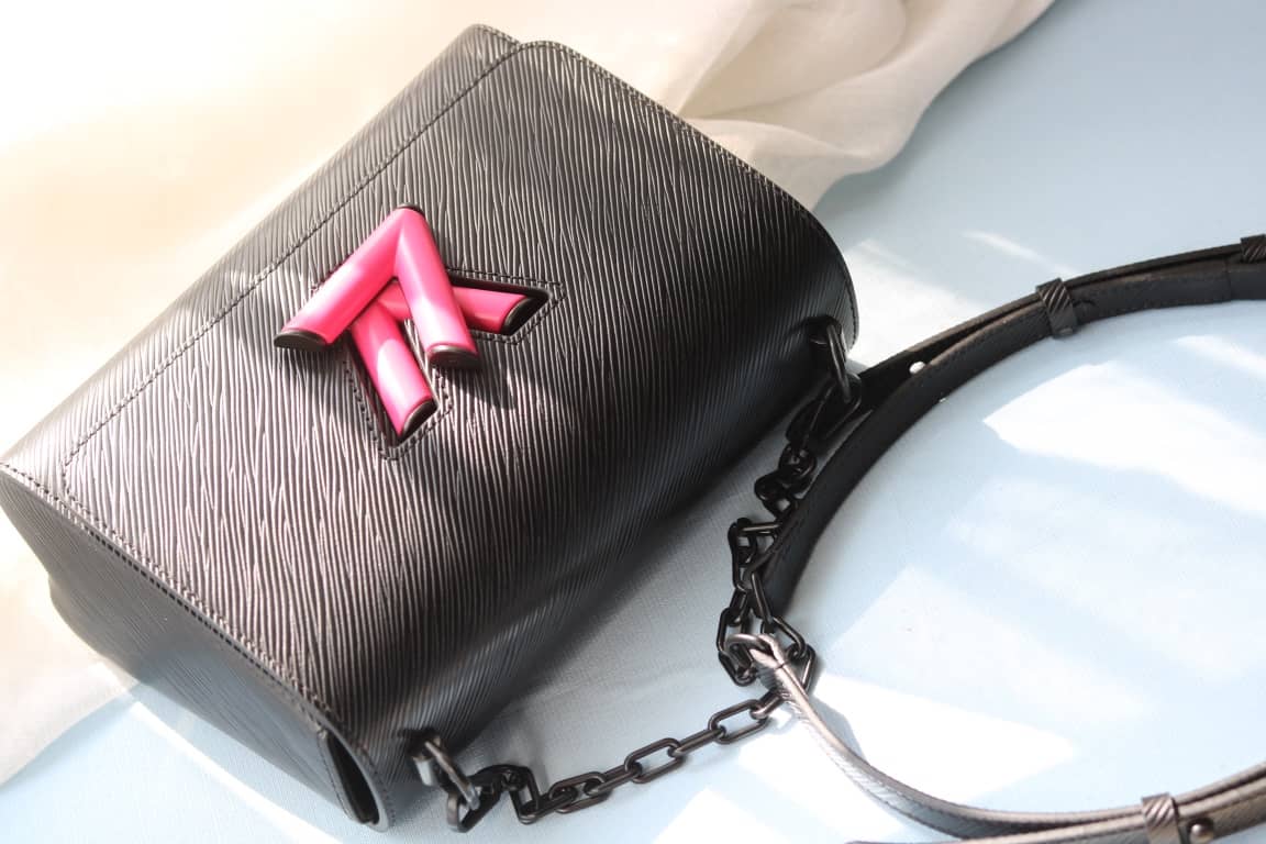 Louis Vuitton Textured Epi Leather Twist Series Bag Black