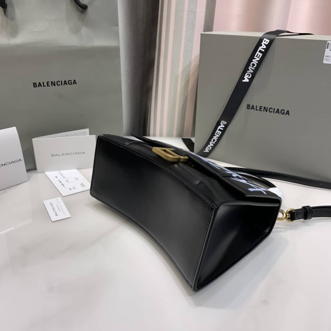 Balenciaga Hourglass Leather Top Handle Replica Bag
