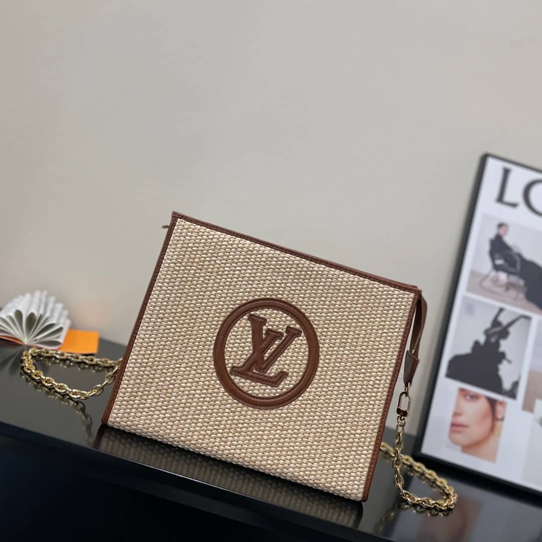 Louis Vuitton Toiletry Pouch on Chain Circle Logo M81366 Replica