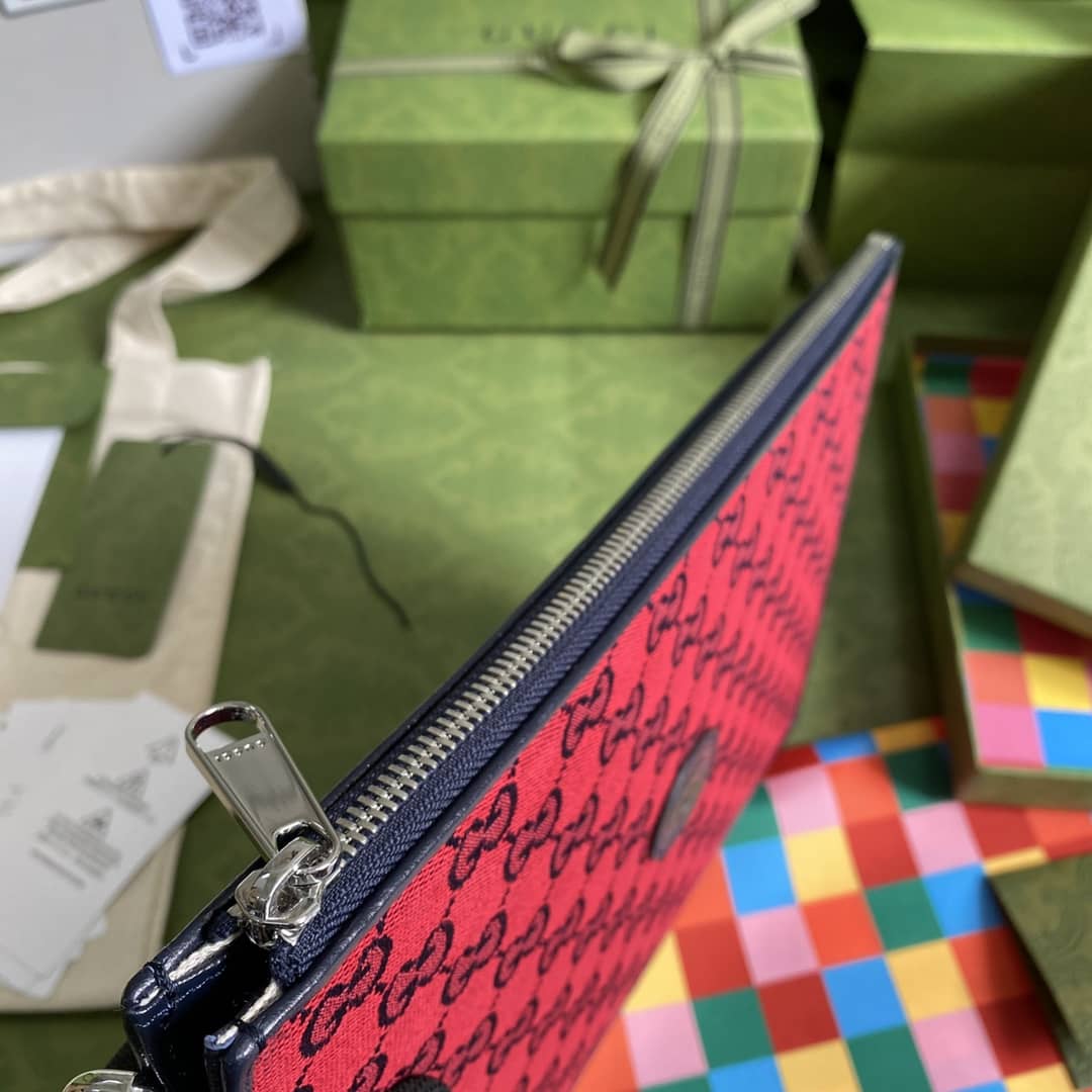 Gucci GG Marmont Red Canvas Pouch Replica 661105