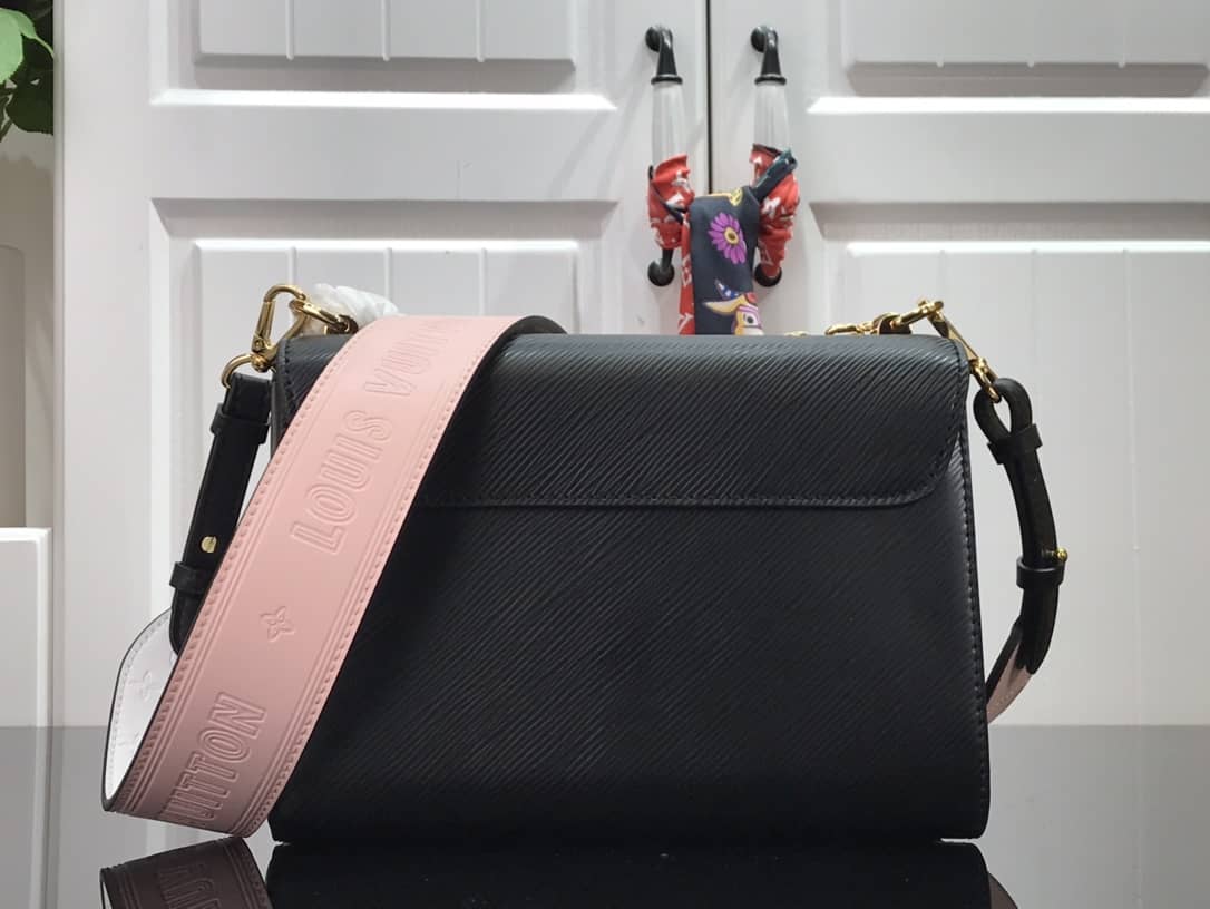 Louis Vuitton Epi leather Twist MM Replica Handbag Black M57667