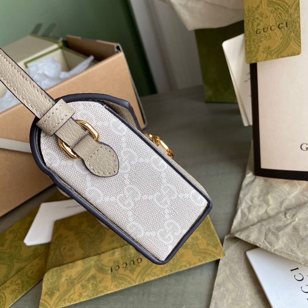 Gucci Horsebit 1955 Mini Bag White 699296 Replica