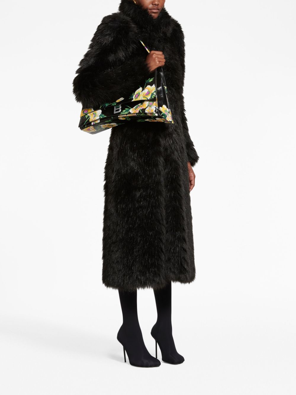 Balenciaga Bag Dupe large Crush Sling floral-print shoulder bag - Cola