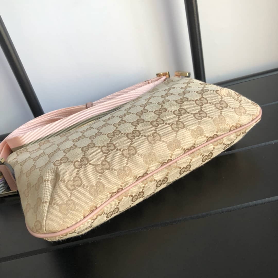 Gucci GG Canvas Shoulder Bag Replica Beige 189749