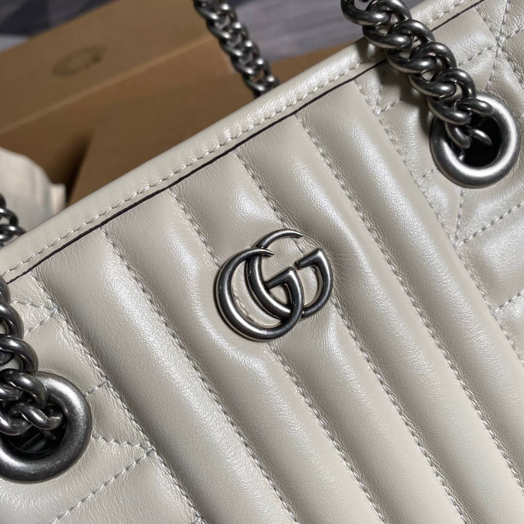 Gucci GG Marmont Small Tote Bag Replica White 681483