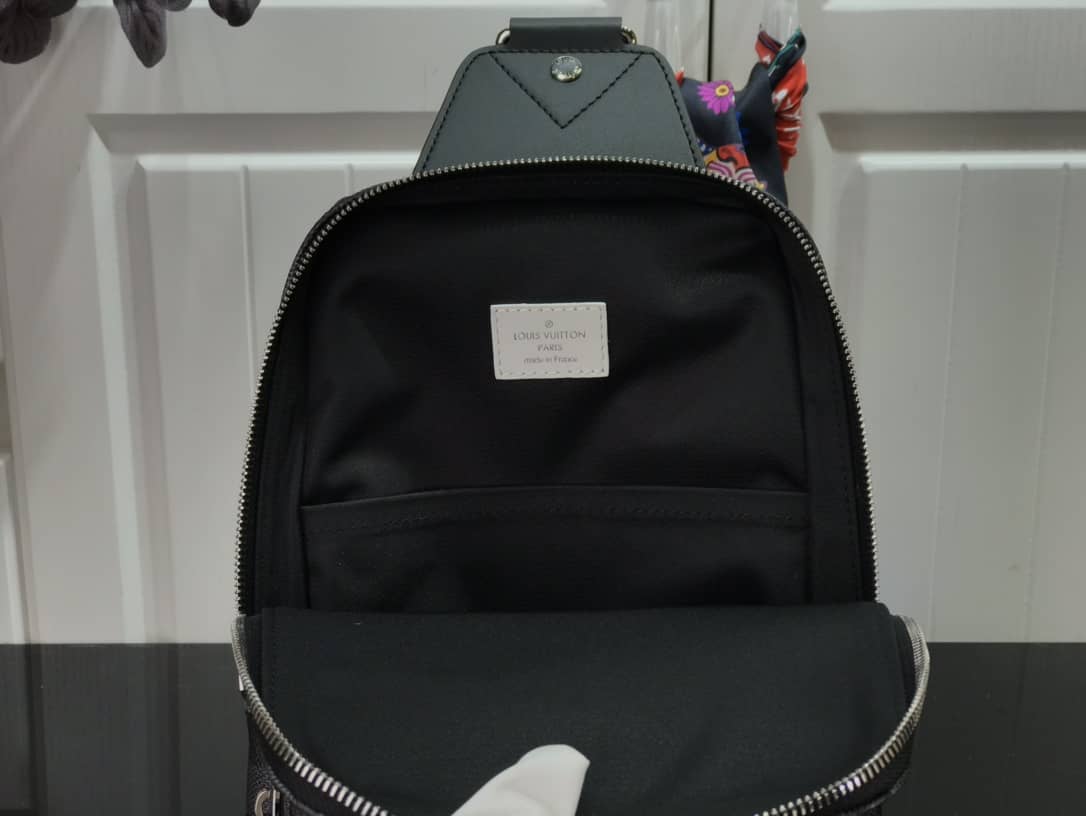 Louis Vuitton Damier Graphite Mens Avenue Replica Sling Bag  Black Gray N40403