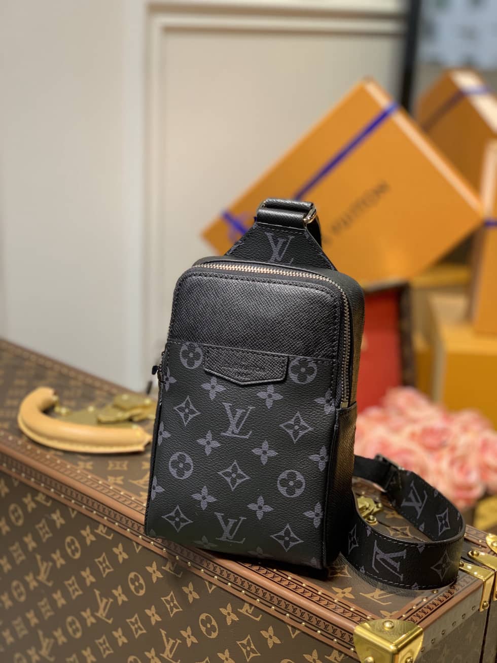 Louis Vuitton Outdoor Slingbag Taigarama Noir Black M30741 Replica Shoulder Bag