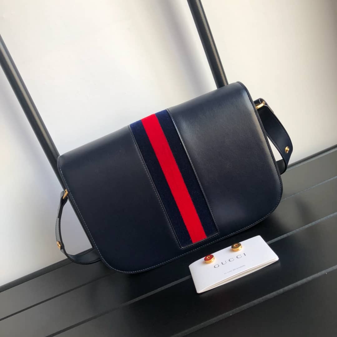 Gucci Horsebit 1955 Shoulder Bag Replica Blue 602204