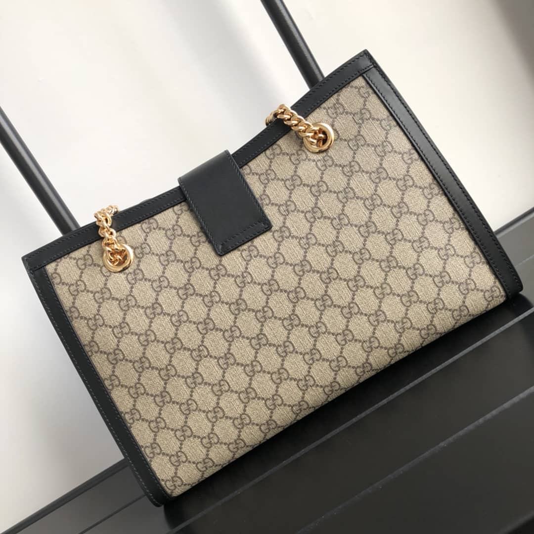 Gucci Padlock Medium GG Supreme Shoulder Bag Replica Brown Black 479197