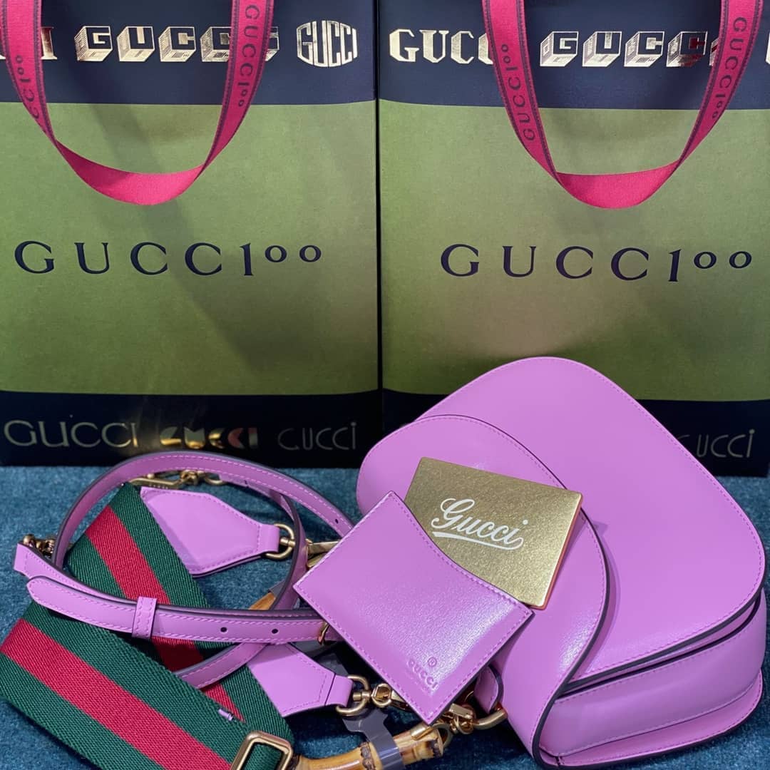 Gucci Bamboo 1947 Small Top Handle Bag 675797 Pink 675797 Replica