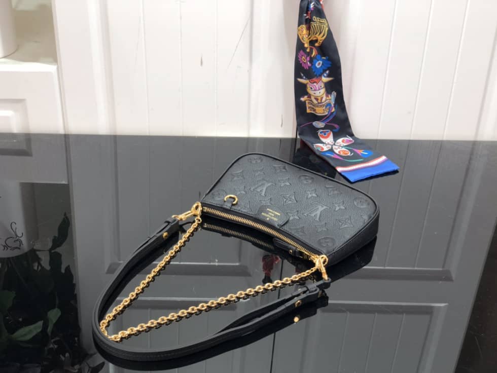 Louis Vuitton Easy Pouch On Strap Black Empreinte M81066 Replica