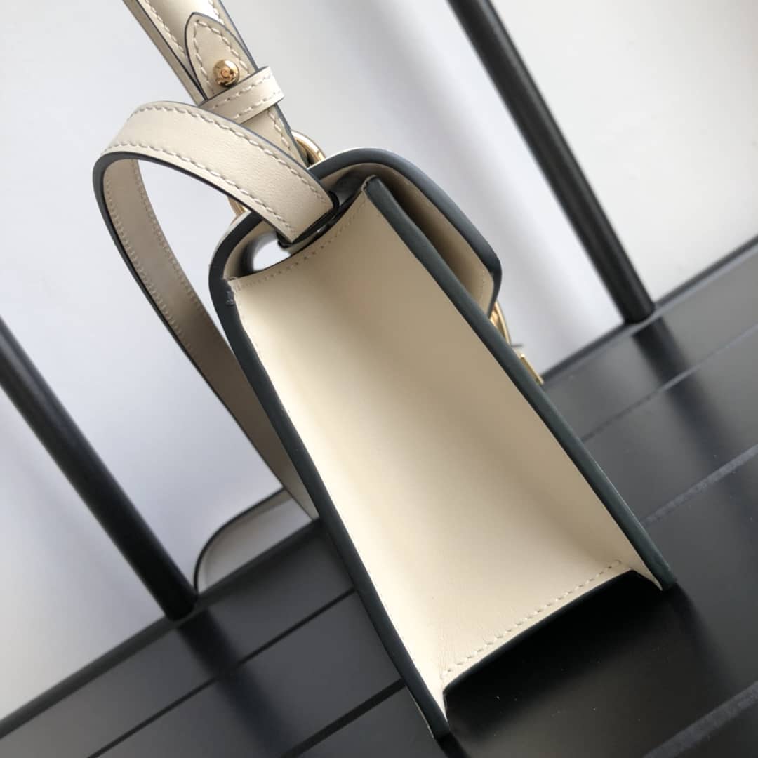 Gucci Sylvie Leather Mini Shoulder Bag Replica White 470270