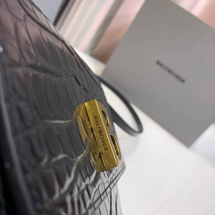 Balenciaga Crocodile Embossed Box Replica Shoulder Bag