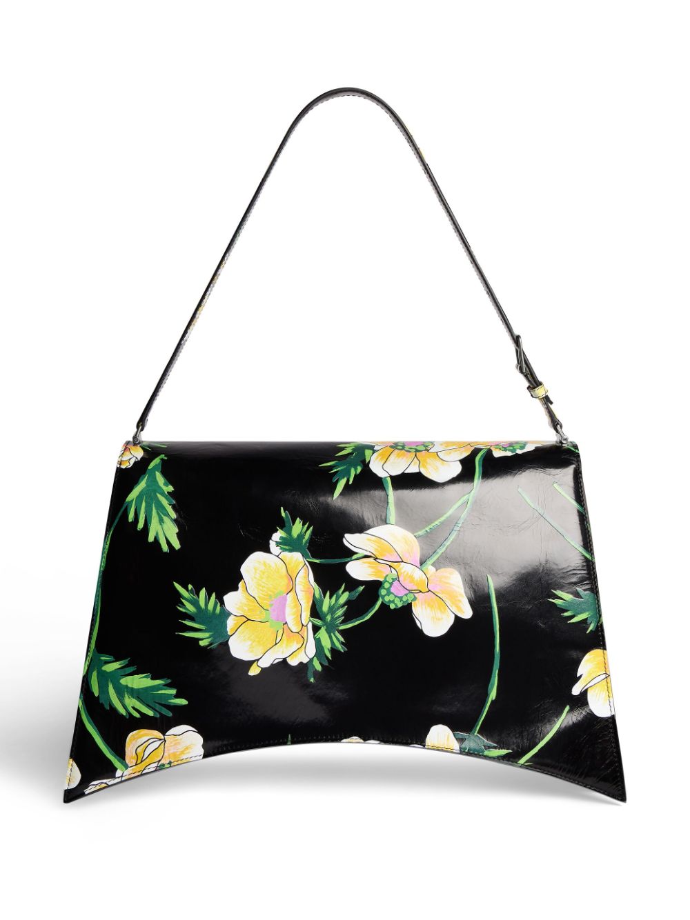 Balenciaga Bag Dupe large Crush Sling floral-print shoulder bag - Cola