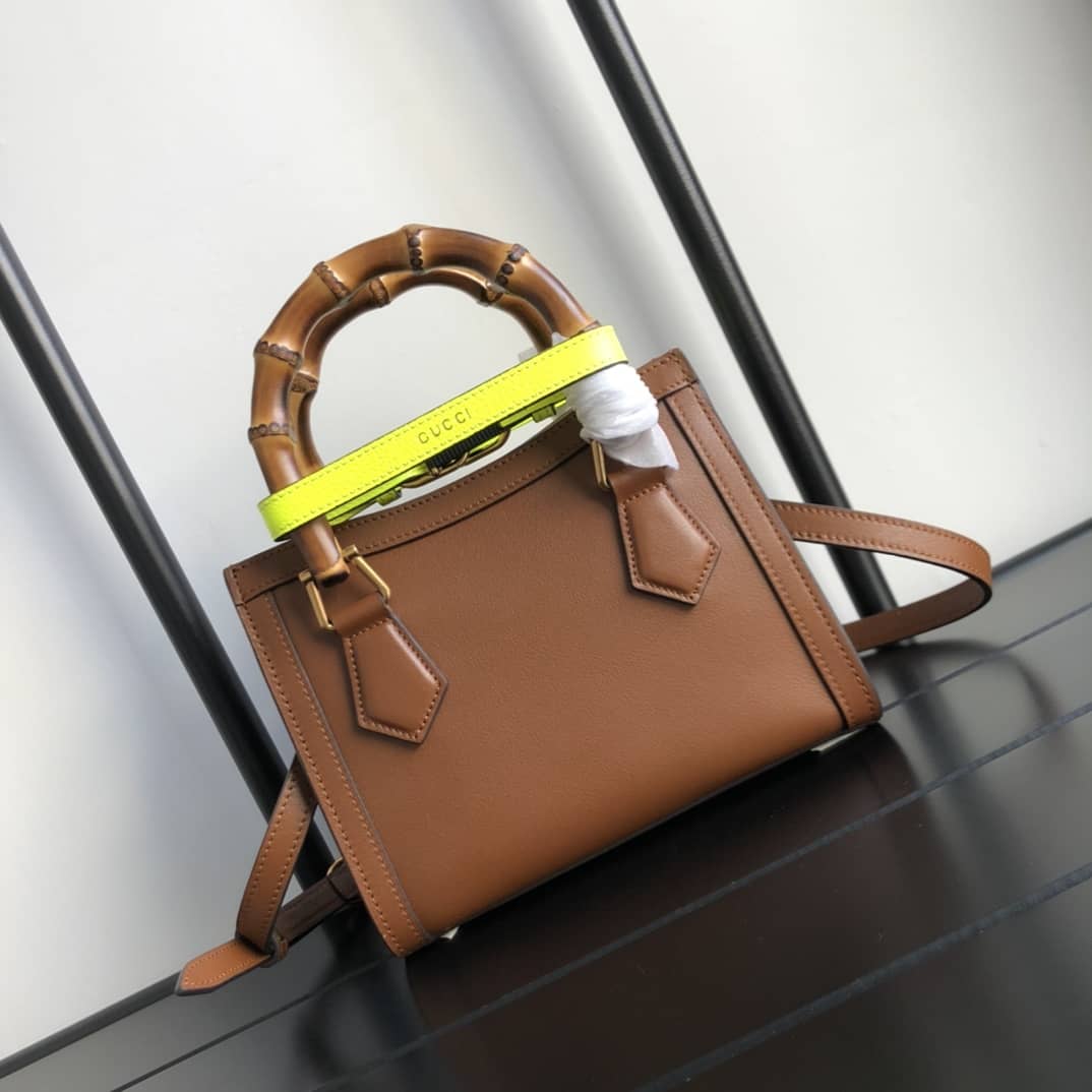 Gucci Diana Mini Bamboo Tote Bag Replica Brown 655661