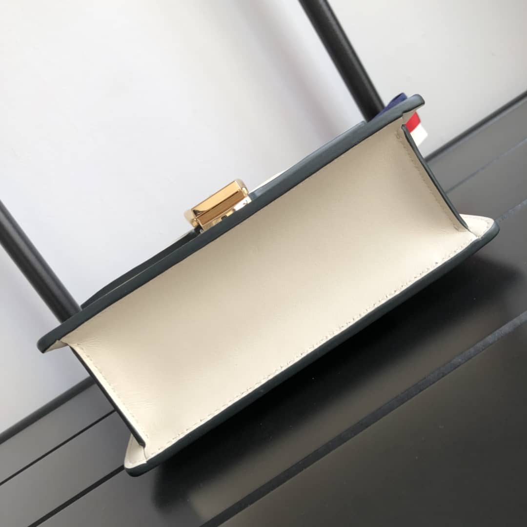 Gucci Sylvie Leather Mini Chain Shoulder Bag Replica White 431666