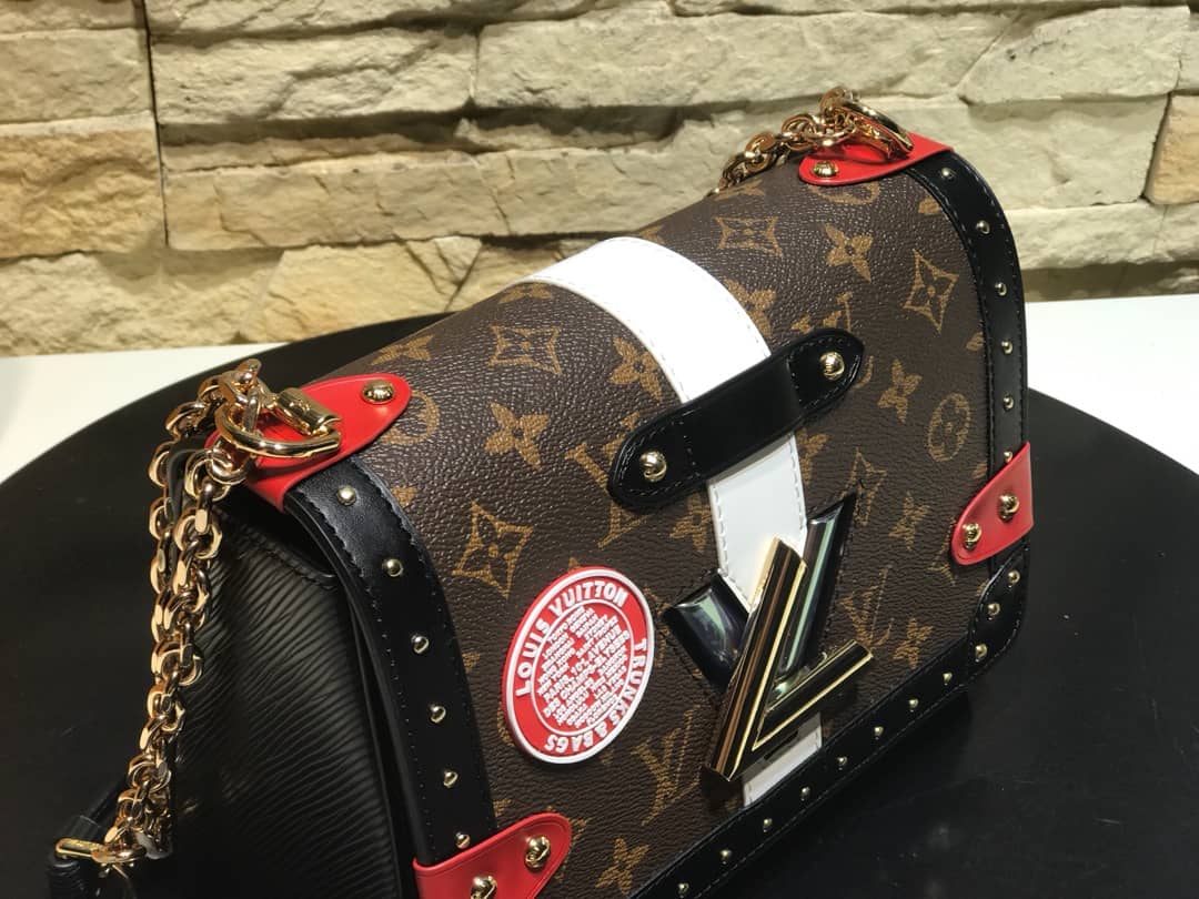 Louis Vuitton Twist MM Bag Black M50296 Replica
