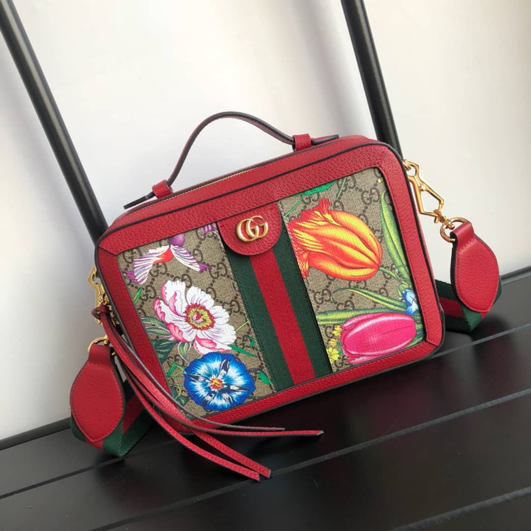 Gucci Ophidia Small GG Shoulder Bag Replica Red 550622