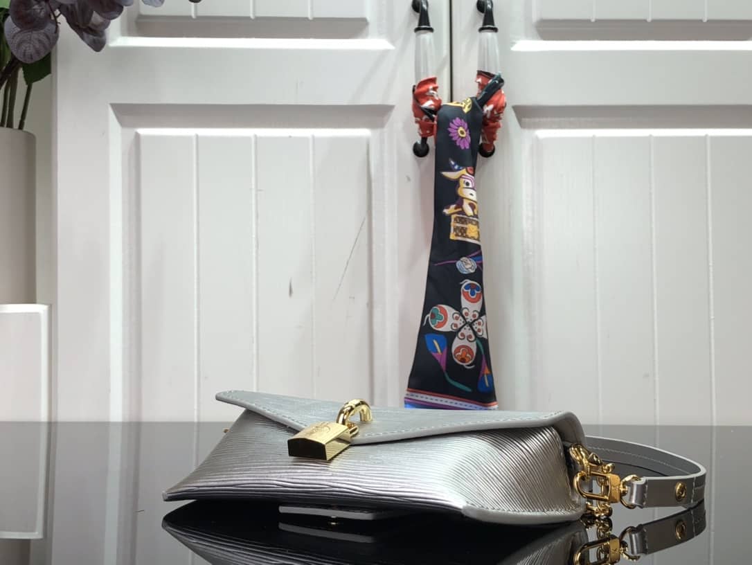 Louis Vuitton Epi Leather Padlock On Strap Replica Bag Silver M80819