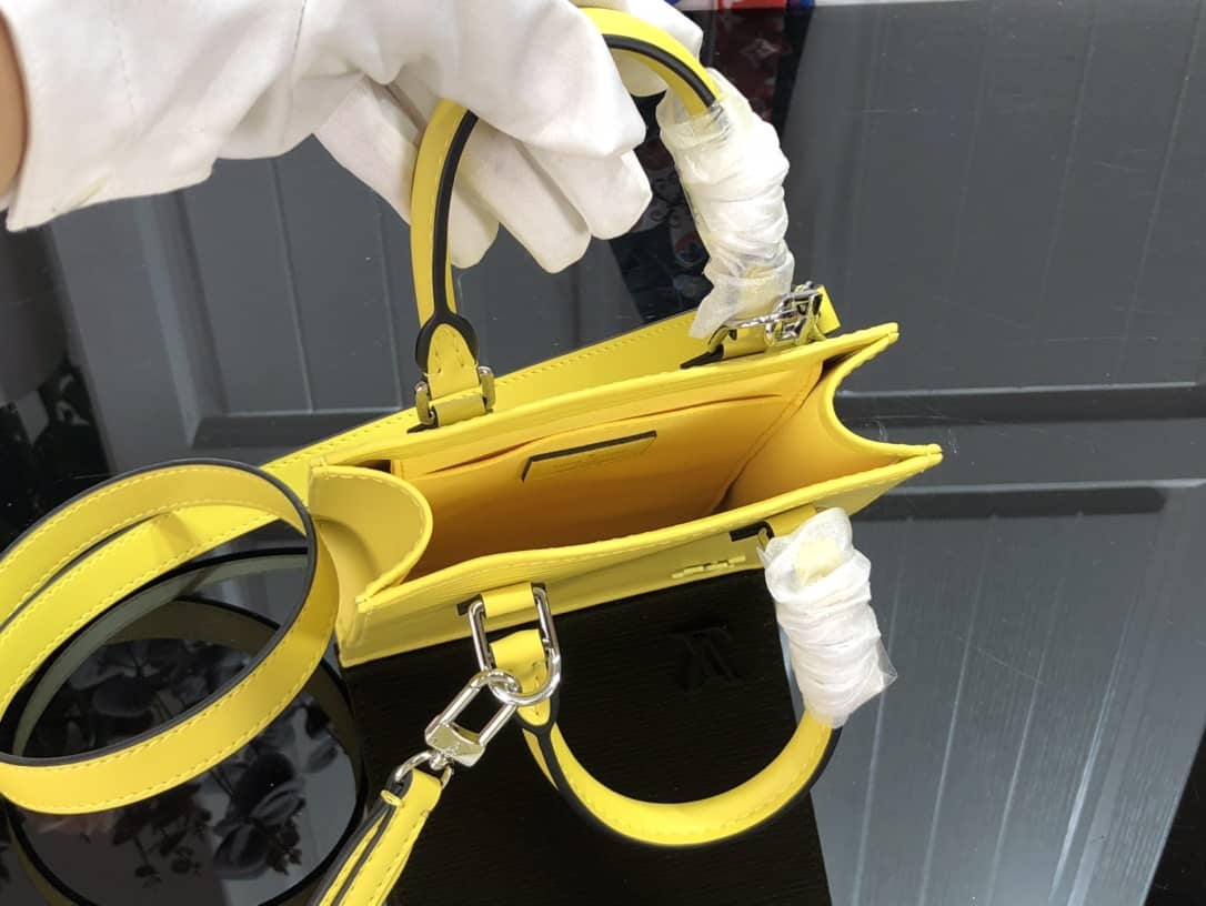 Louis Vuitton Petit Sac Plat Flat Shoulder Bag Replica Yellow M80169