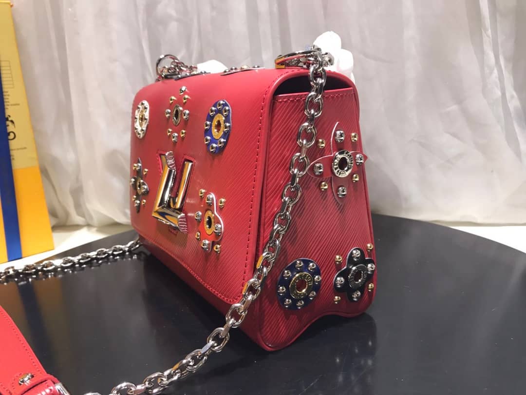Louis Vuitton Epi Leather Twist MM Replica Bag Red