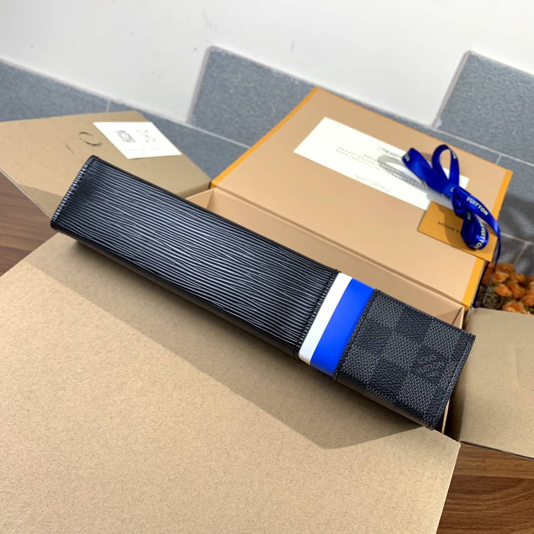 Louis Vuitton Voyage MM Epi Damier Leather Replica Pochette Black M56827