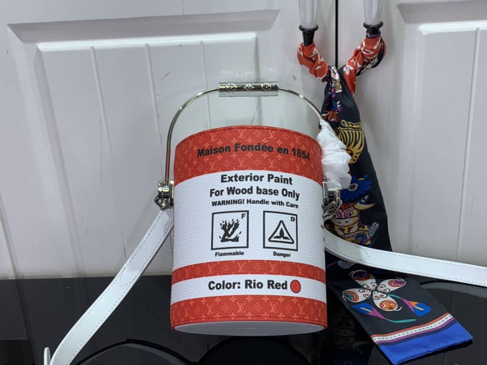 Louis Vuitton Paint Can Small Red M81595 Replica Bucket Bag