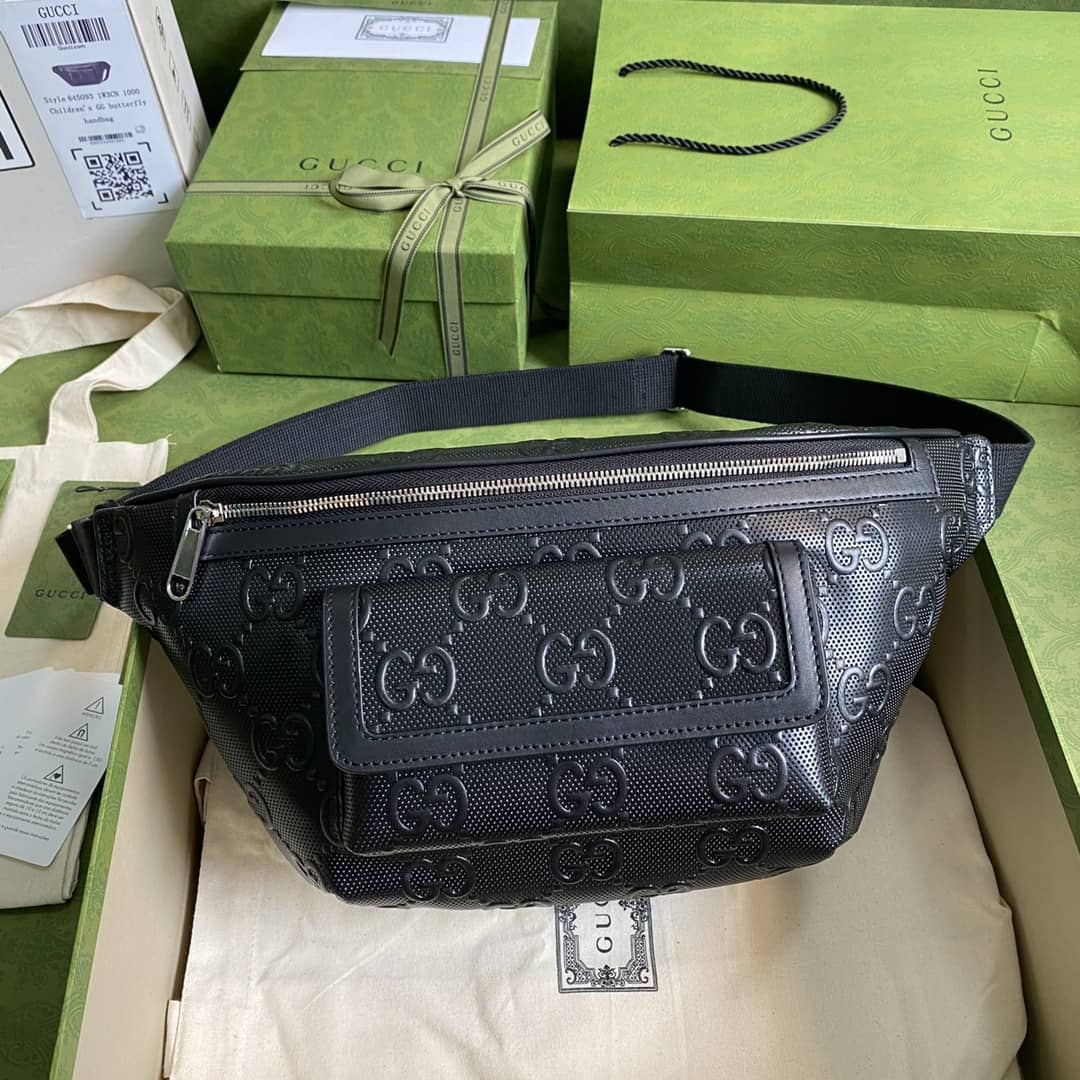 Gucci GG Embossed Leather Belt Bag Bumbag Replica 645093