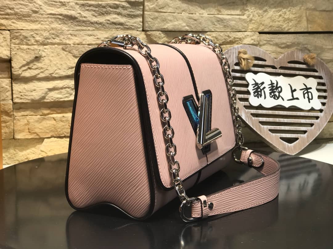Louis Vuitton Replica Bags Twist PM Epi Leather Replicas Handbag Pink