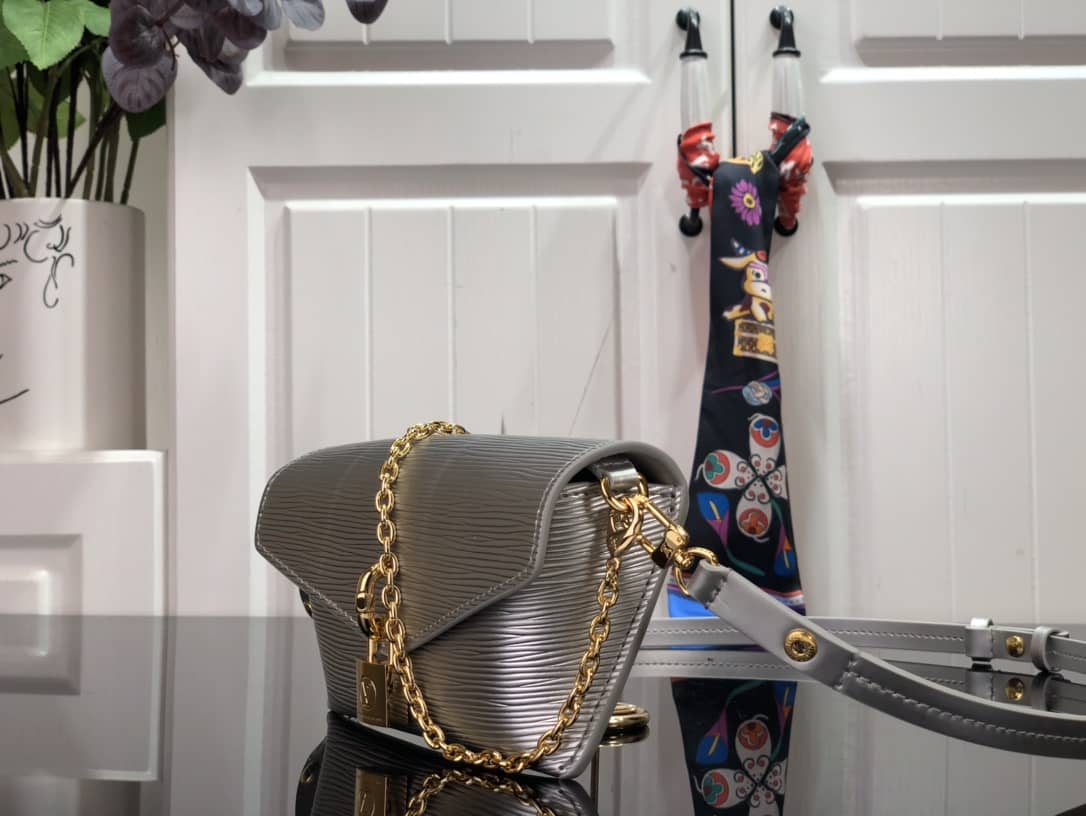 Louis Vuitton Epi Leather Padlock On Strap Replica Bag Silver M80819