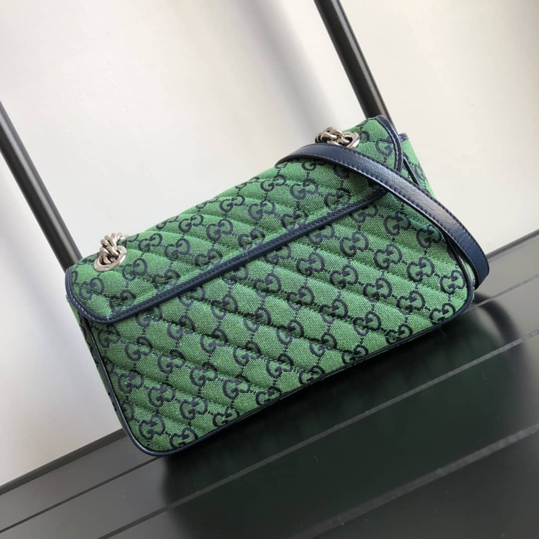 Gucci GG Marmont Matelasse Shoulder Bag Replica Green 443497
