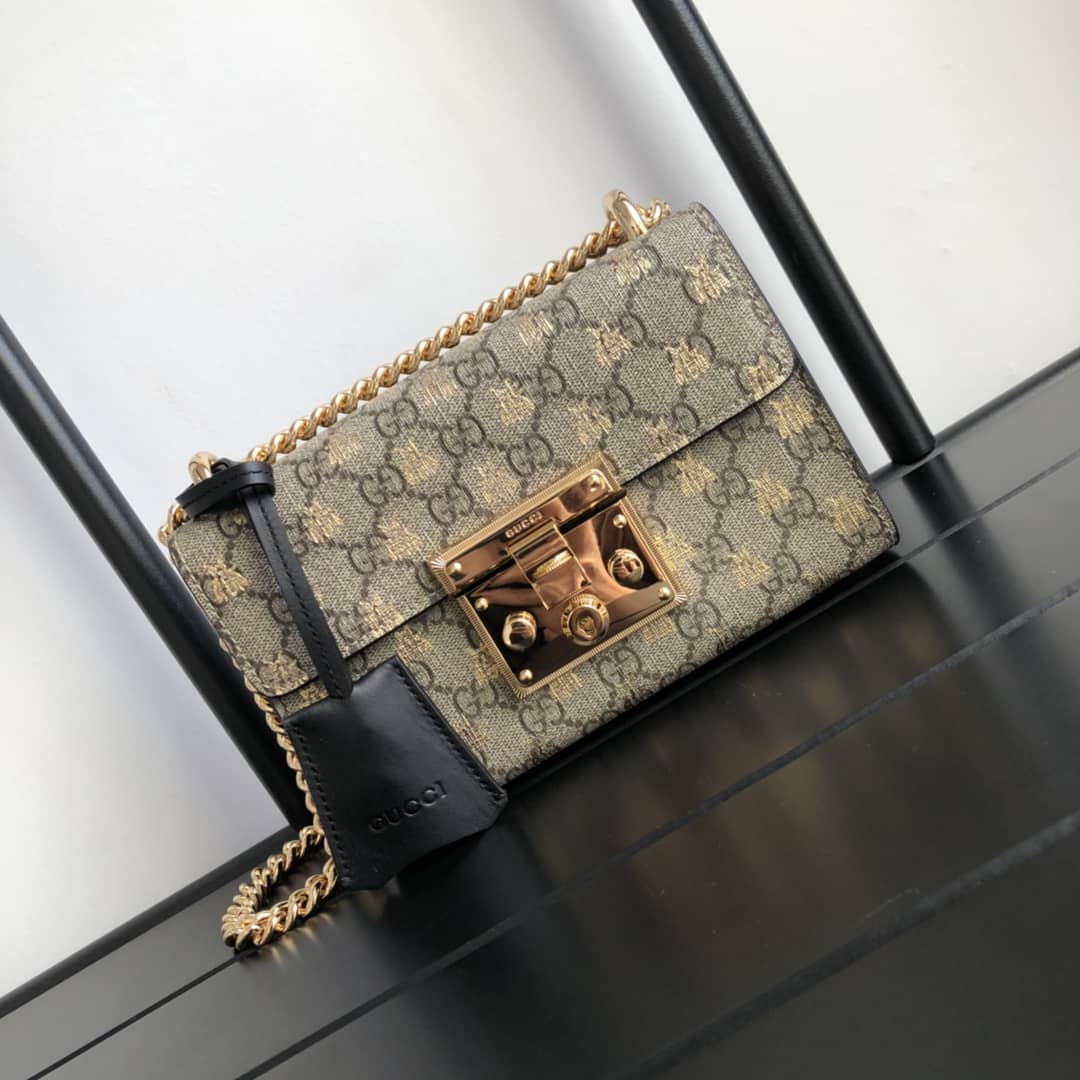 Gucci Padlock Small GG Chain Shoulder Bag Replica Brown 409487