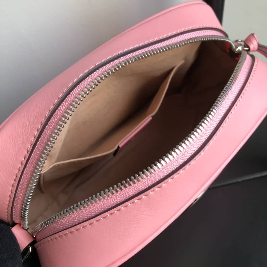 Gucci Handbag Dupes GG Marmont Small Shoulder Handbag Camera Bag Replica Pink 447632