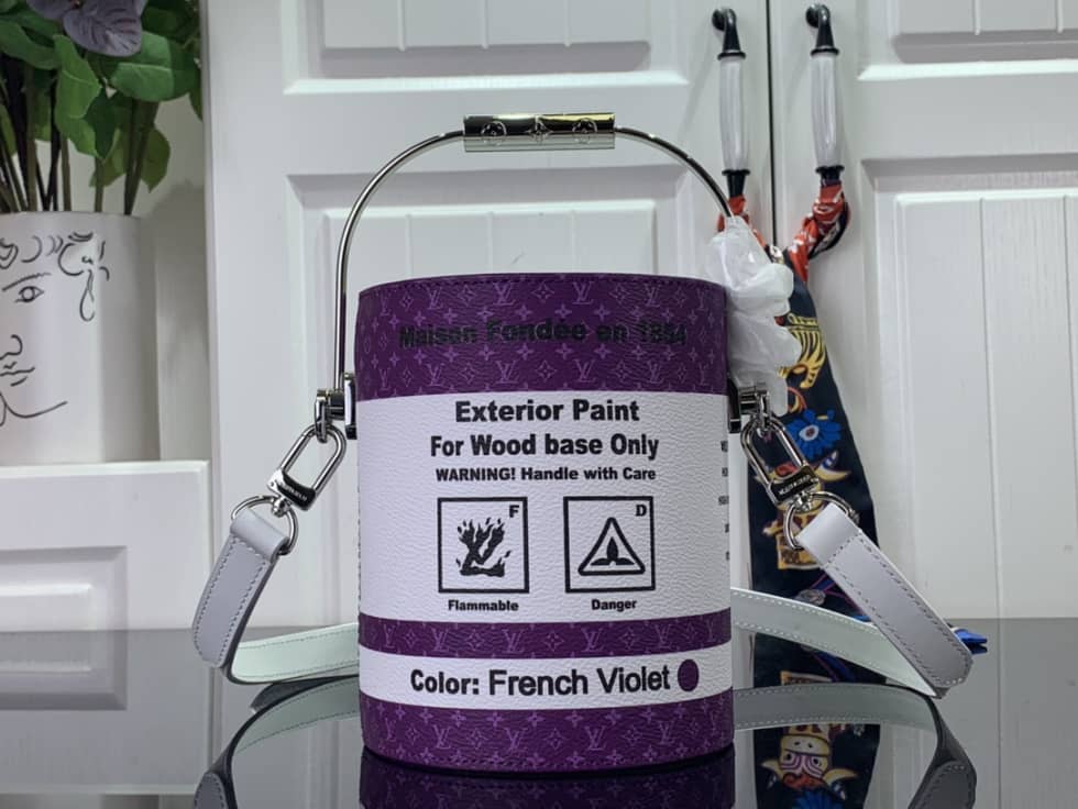 Louis Vuitton Paint Can Purple M81591 Replica Bucket Bag