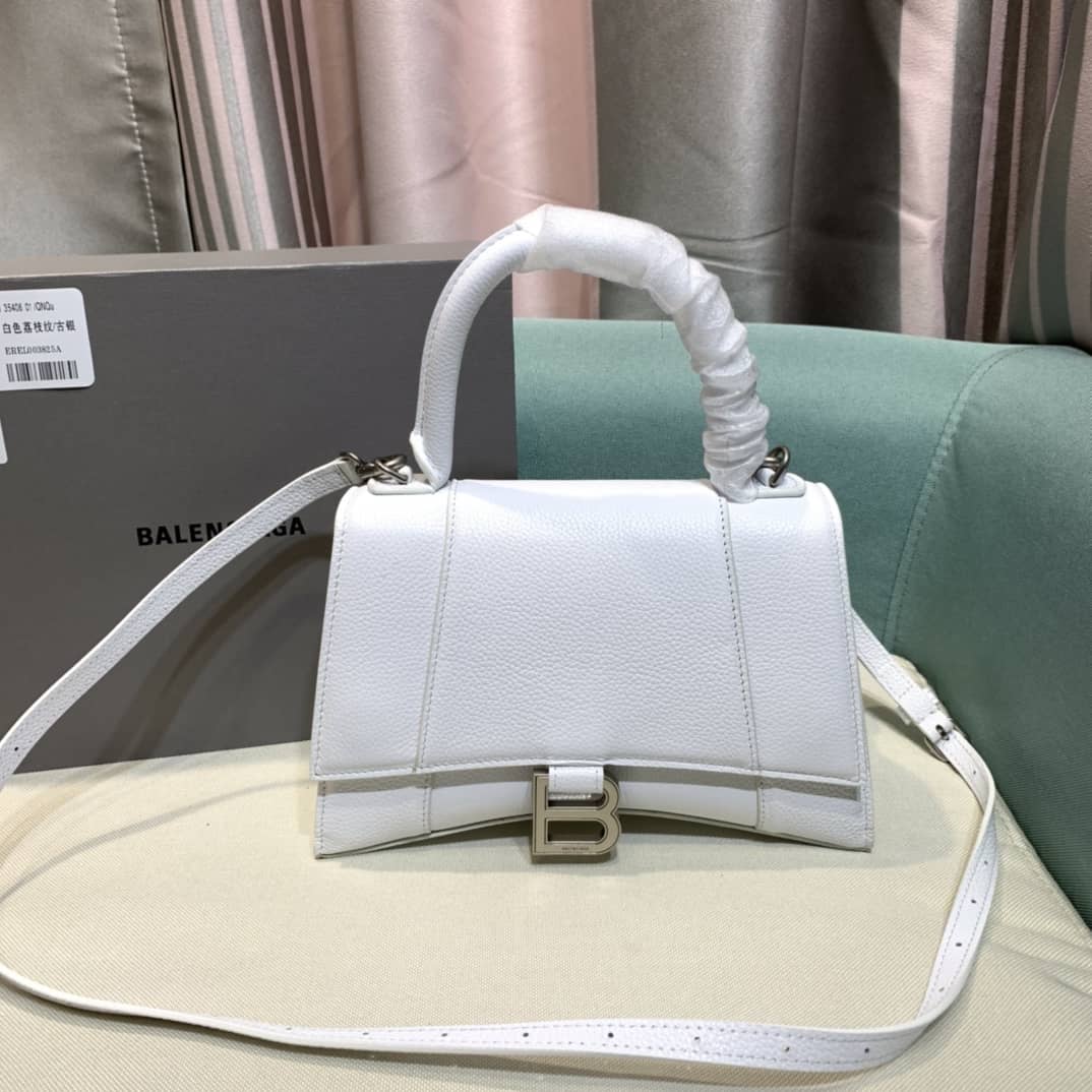 Balenciaga Hourglass Leather Top Handle Replica Bag