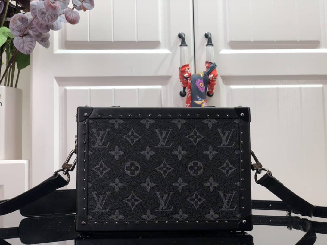 Louis Vuitton Monogram Eclipse Replica Box Bag Black M43580