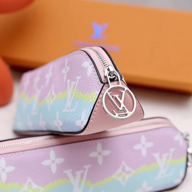 Louis Vuitton Pencil Pouch Elizabeth Monogram Canvas Replica Blue GI0009