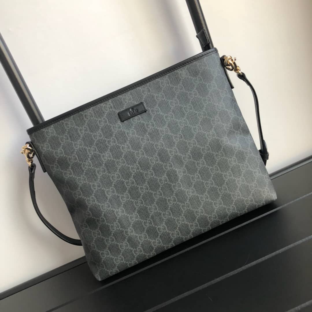 Gucci GG Supreme Shoulder Bag Replica Gray 388924