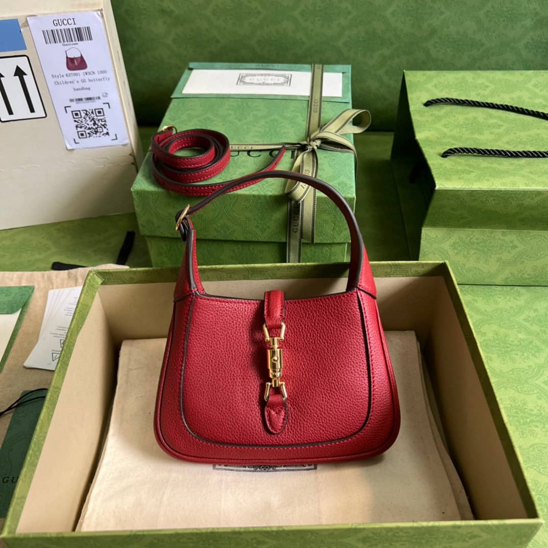 Gucci Jackie 1961 Mini Hobo Bag Red 637091 Replica
