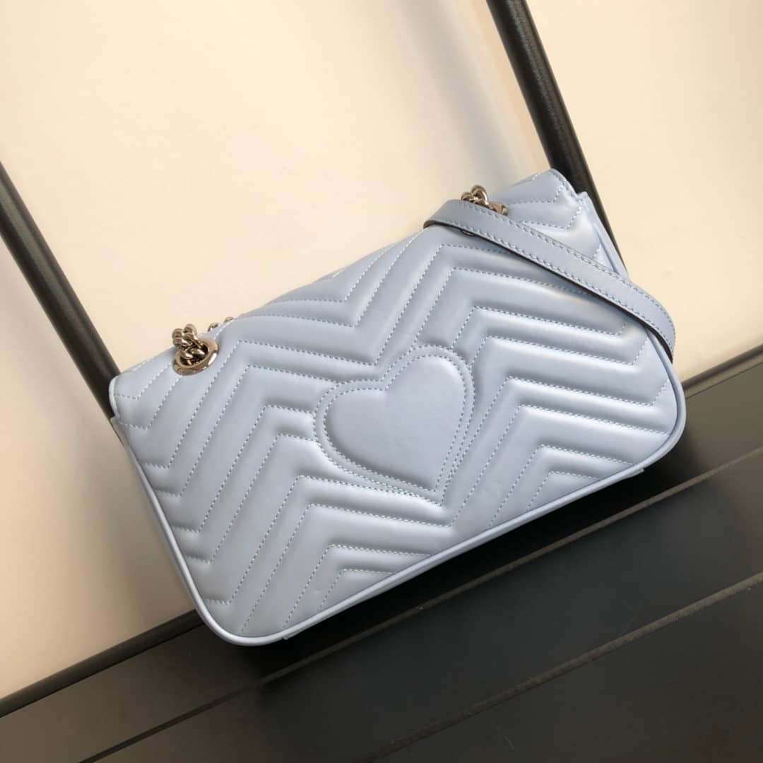 Gucci GG Marmont Matelasse Shoulder Bag Replica Blue 443497