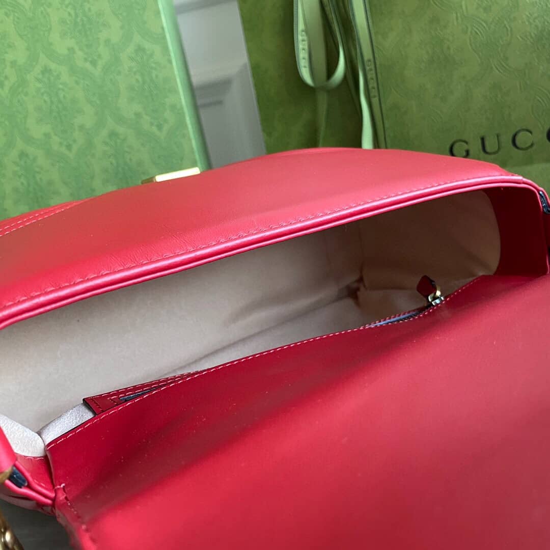 Gucci Marmont Dupe Mini GG Marmont Replica Bag Red 498100