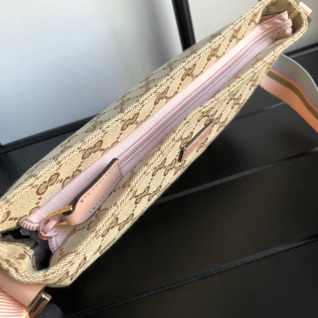 Gucci GG Canvas Shoulder Bag Replica Beige 189749