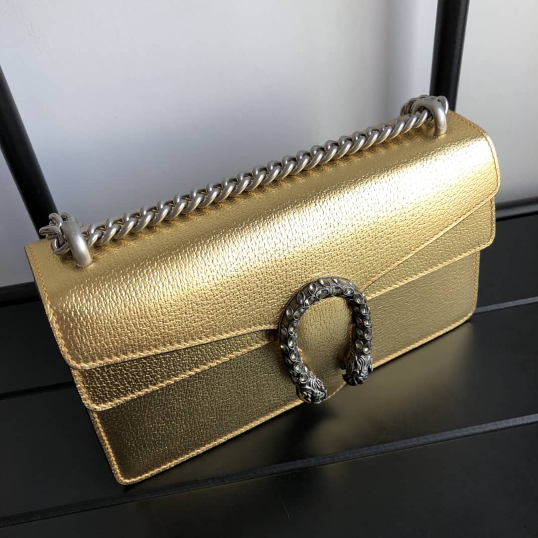 Gucci GG Dionysus Small Shoulder Bag Replica Yellow 499623