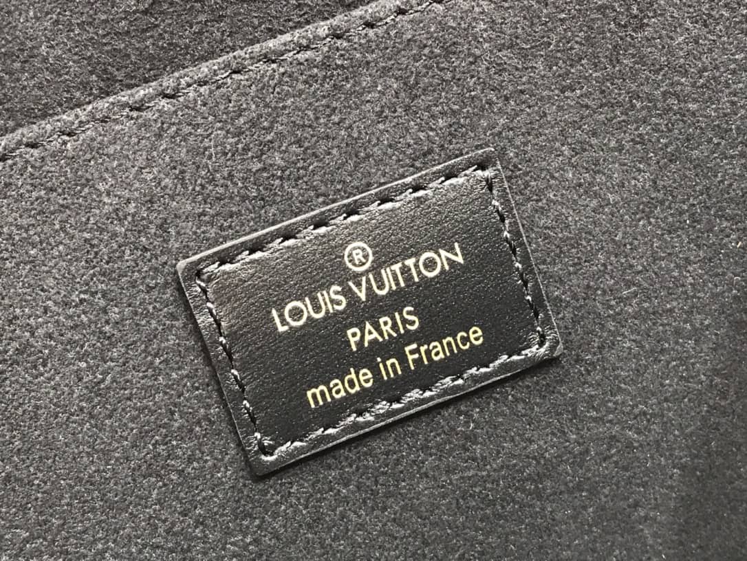 Louis Vuitton Since 1854 Jacquard Pattern Dauphine MM Replica Shoulder Bag Black M57211