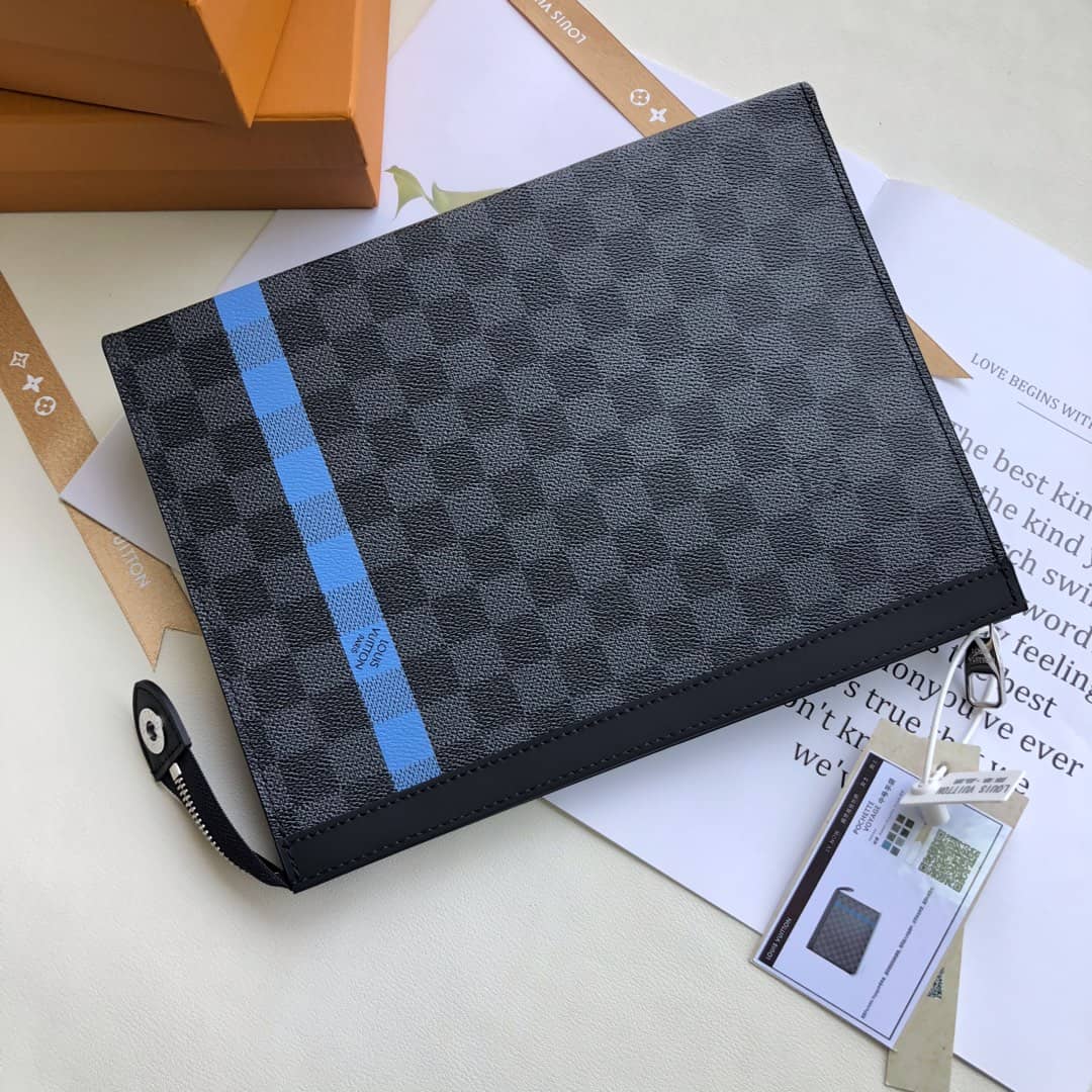 Louis Vuitton Pochette Voyage MM Eclipse Fragment Replica Clutch N64444