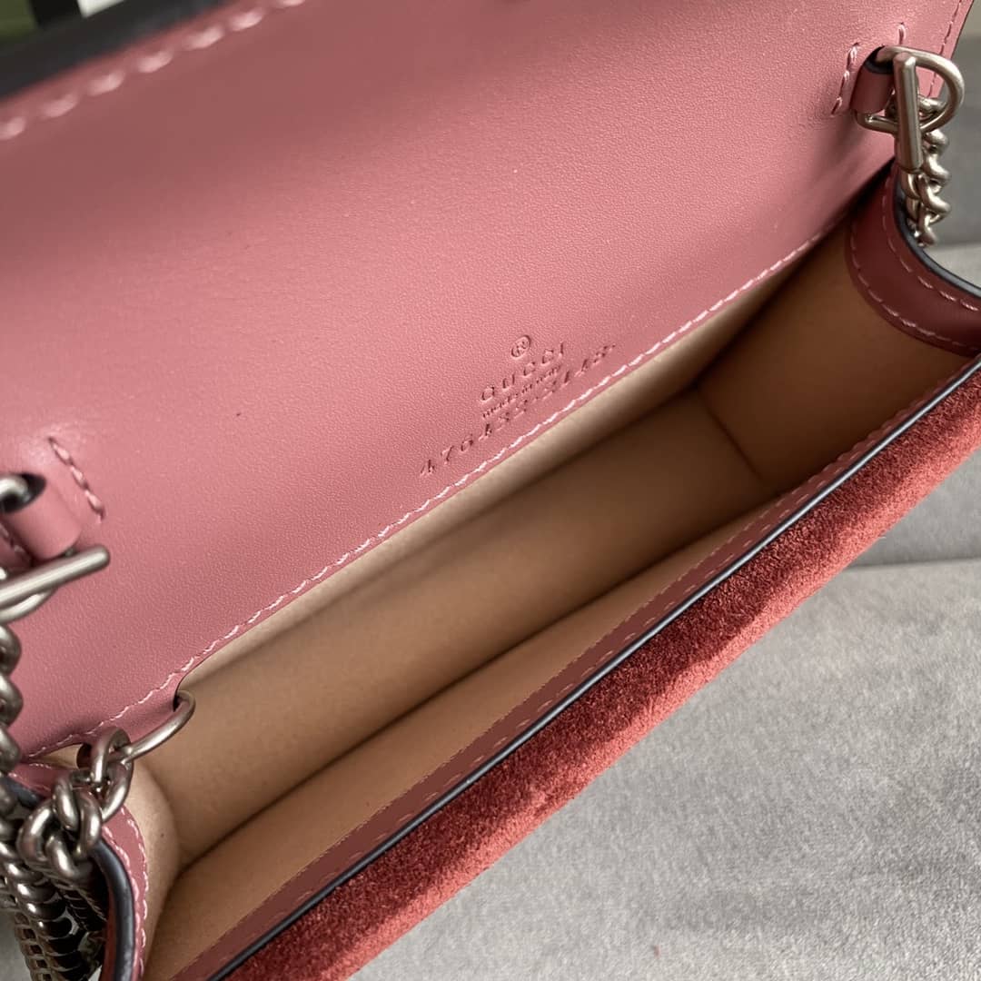 Gucci Dionysus GG Supreme Super Mini Bag Replica Brown Red 476432